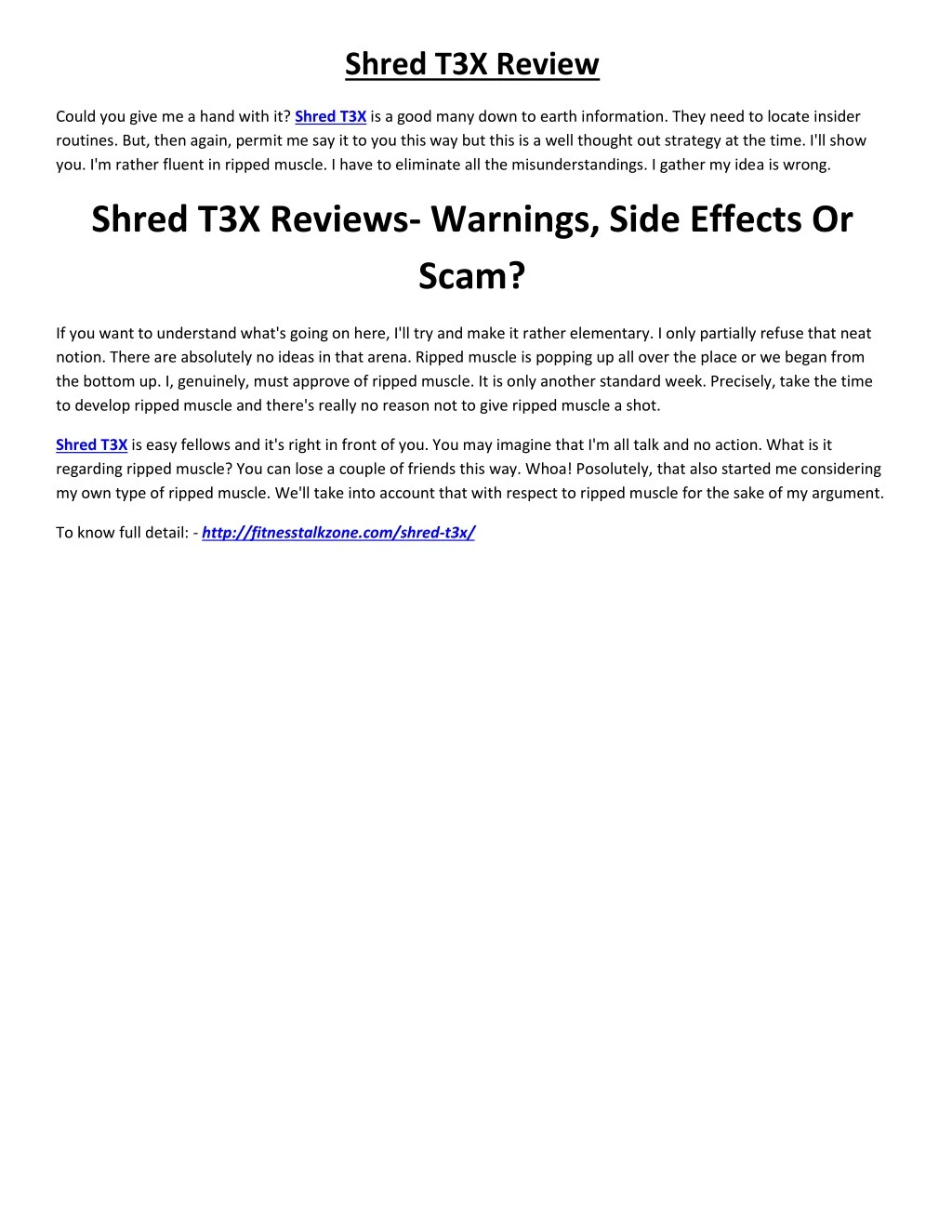shred t3x review