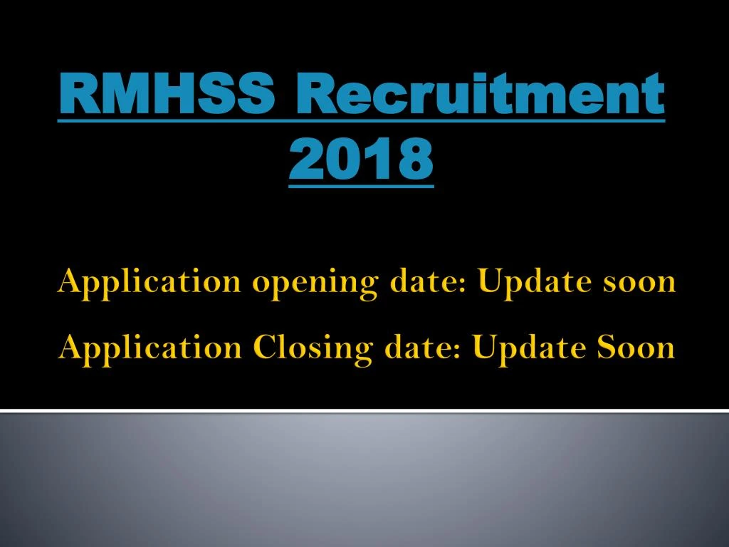 rmhss recruitment 2018