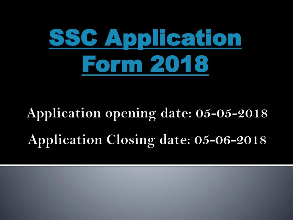 ssc application form 2018