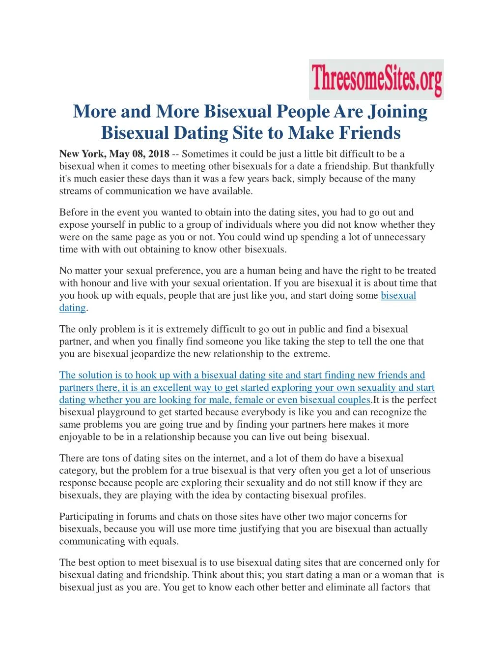 more and more bisexual people are joining