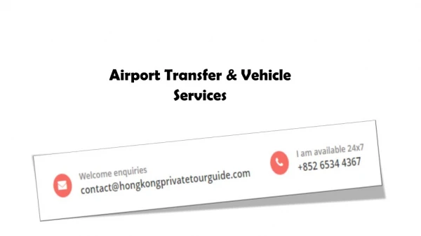 Airport Transfer & Vehicle Services