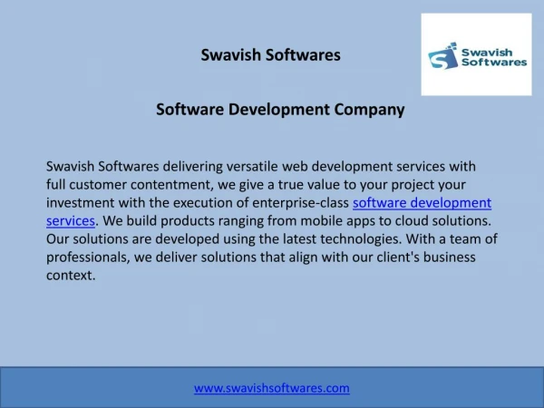 Software Development Company in Noida - Swavish Softwares