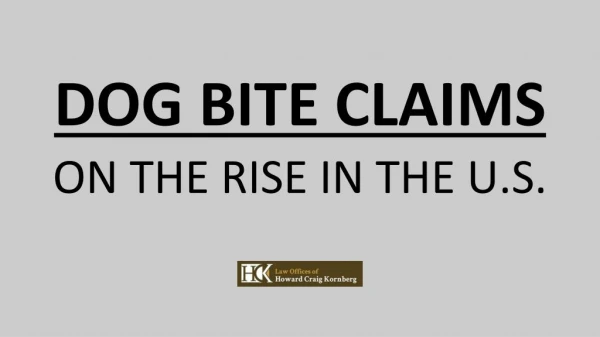 Dog bite claims on the rise in the U.S.