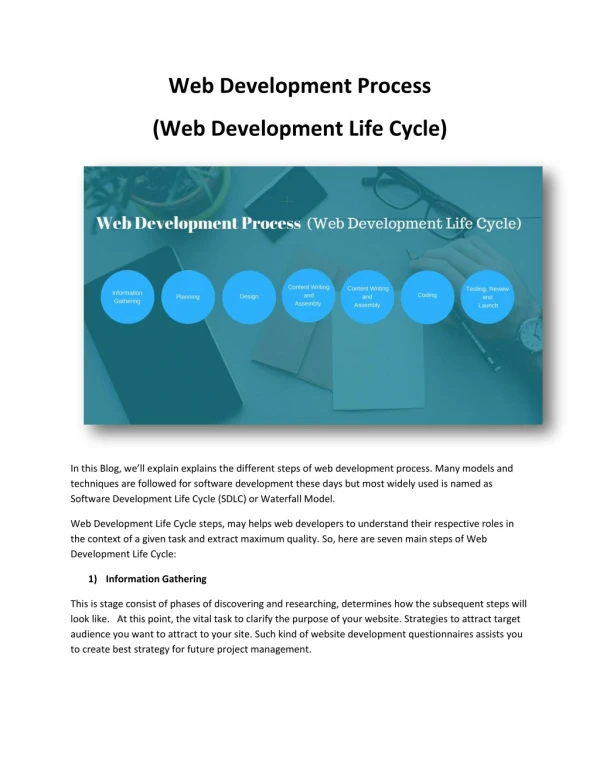 Web Development Process (Web Development Life Cycle)
