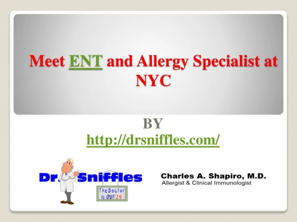 Meet ENT and Allergy Specialist at NYC