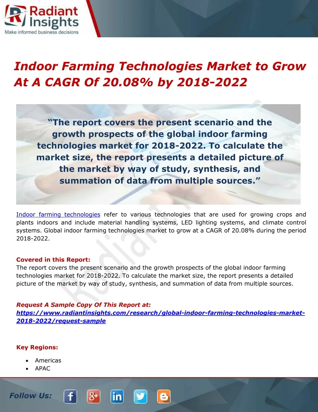 indoor farming technologies market to grow