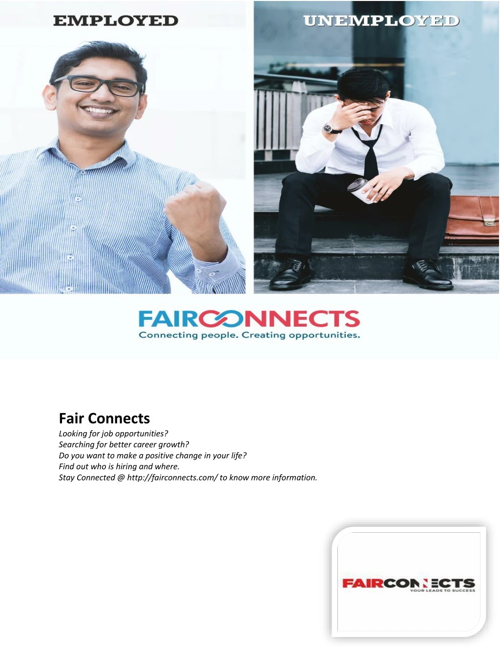fair connects looking for job opportunities