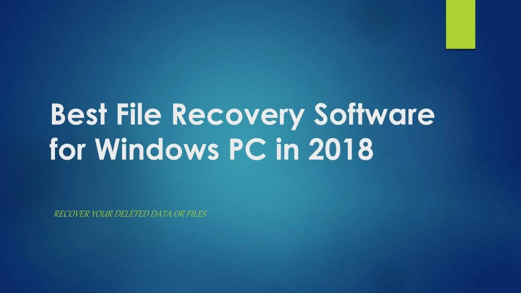 best file recovery software for windows pc in 2018
