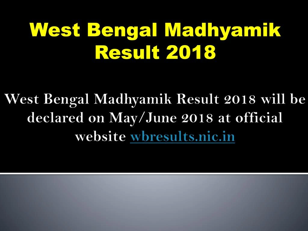 west bengal madhyamik result 2018