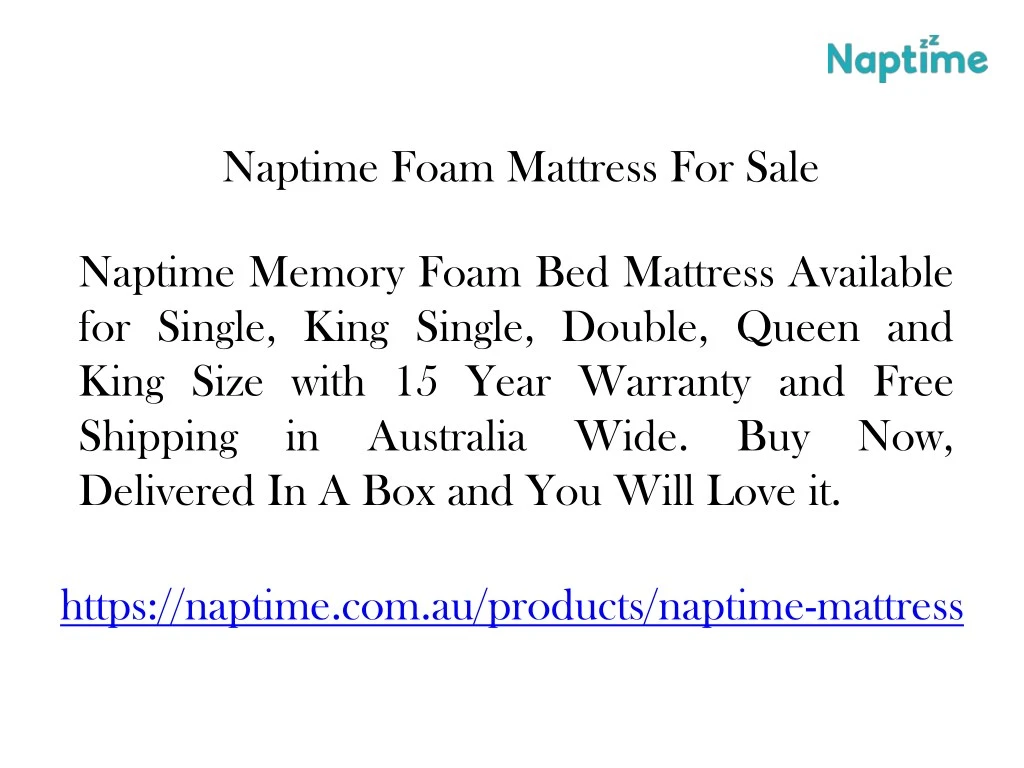 naptime foam mattress for sale