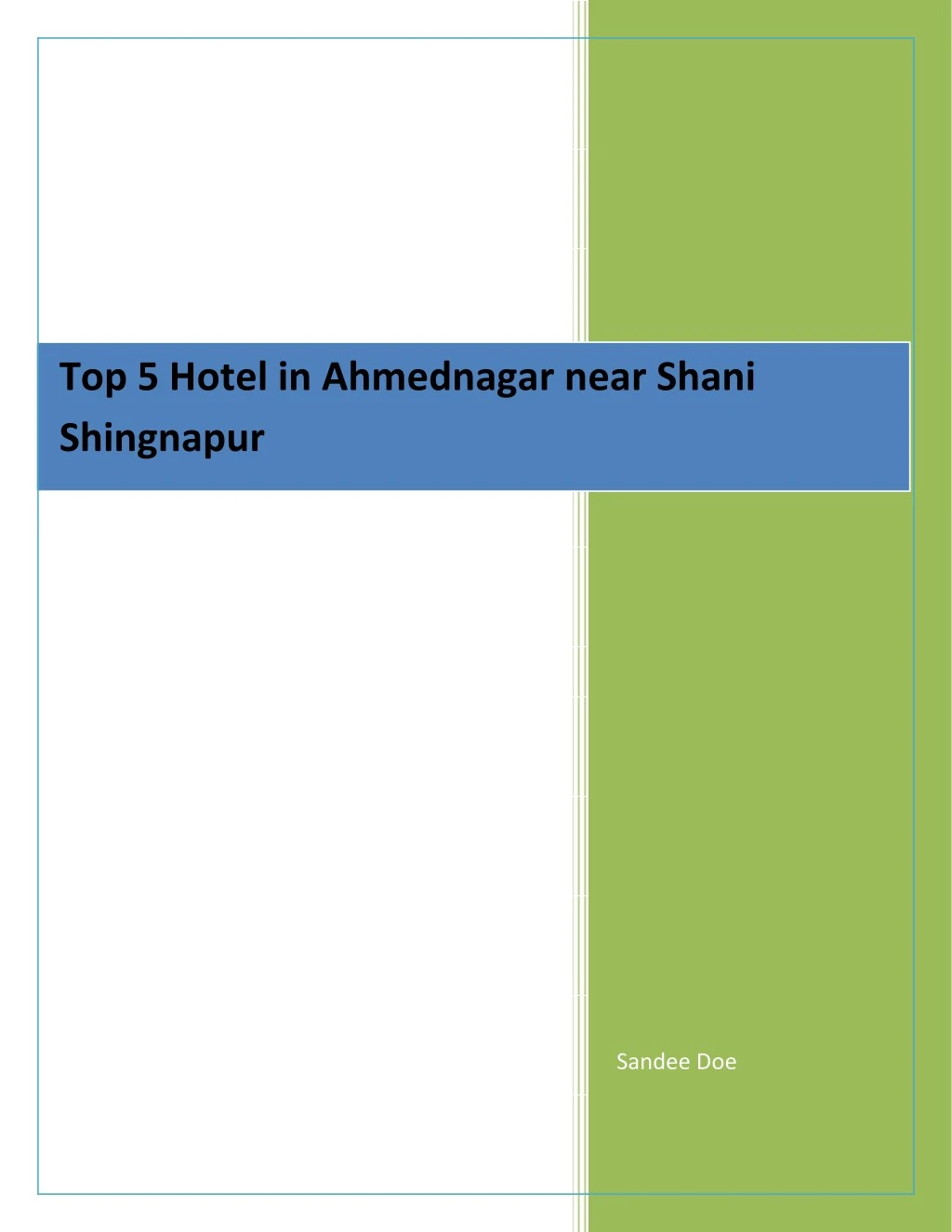 top 5 hotel in ahmednagar near shani shingnapur