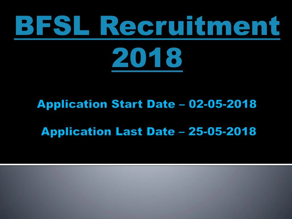 bfsl recruitment 2018