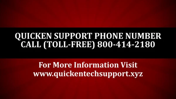 Quicken Support Phone Number Call (Toll-Free) 800-414-2180