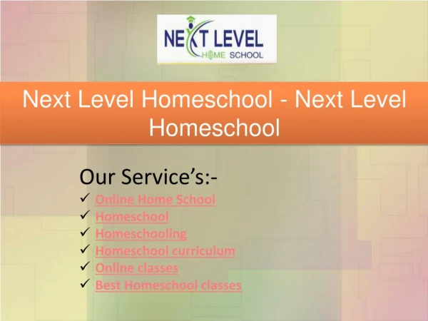 Next Level Homeschool - Next Level Homeschool
