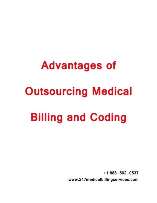 Advantages of Outsourcing Medical Billing and Coding