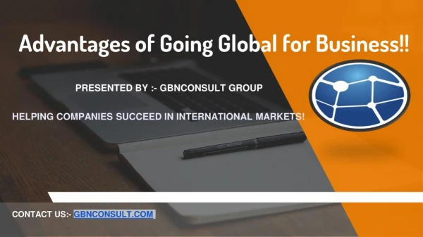 What are the Advantages of Going Global for Business!!