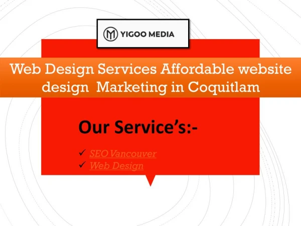 Web Design Services | Affordable website design | Marketing in Coquitlam