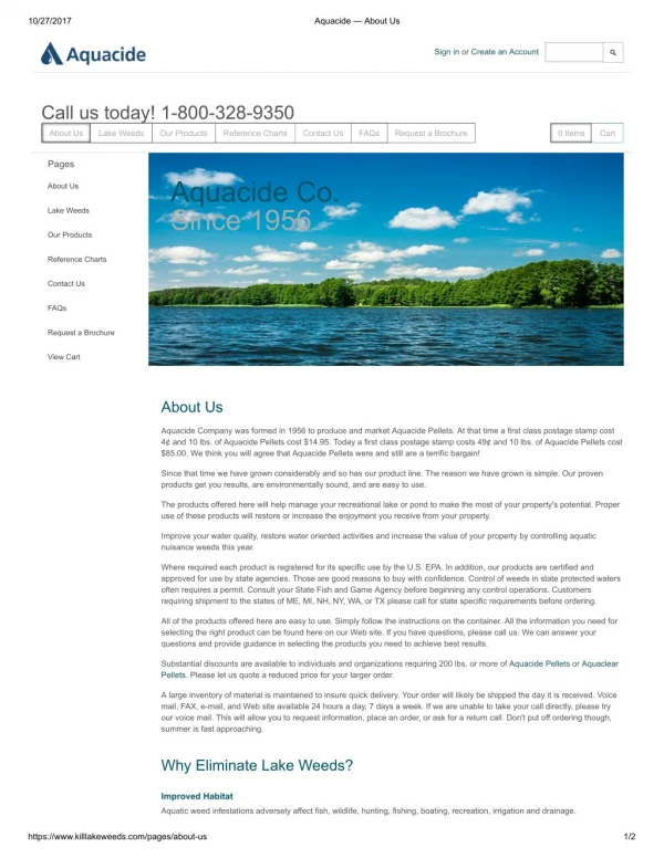 Aquacide Company - Proven Products for Your Lake or Pond
