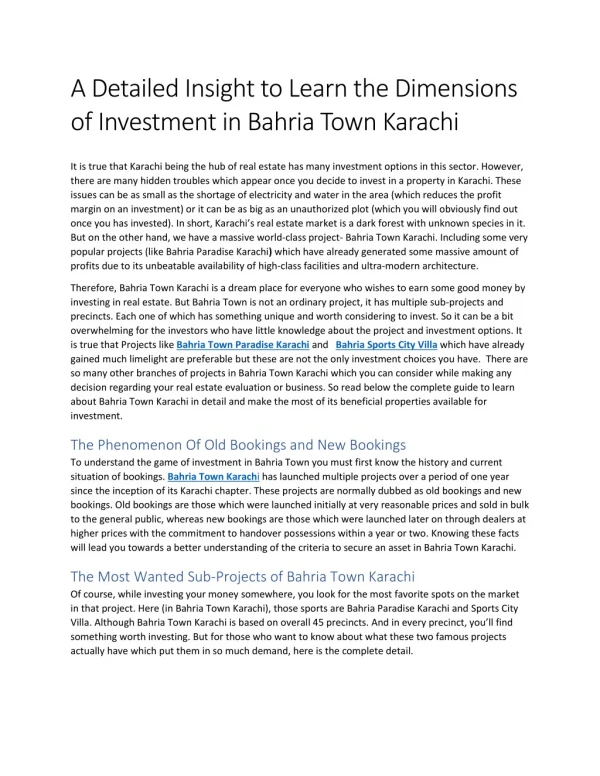 Bahria Town Karachi Authorized Dealers In Karachi