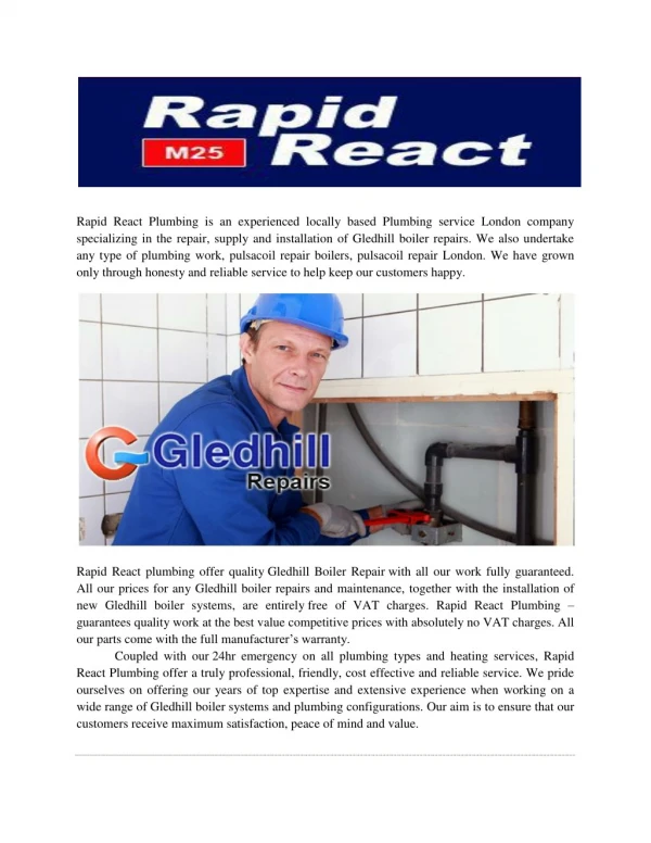 Plumbing Service London