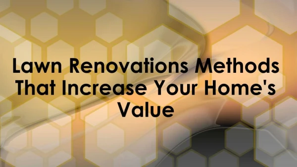 Methods That Increase Your Lawn Renovation Value