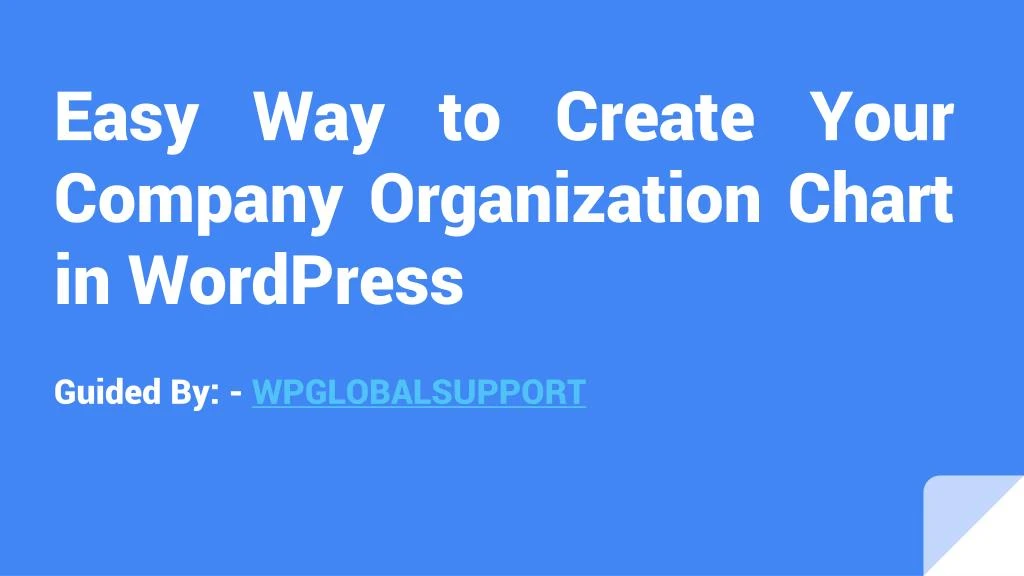 easy way to create your company organization chart in wordpress