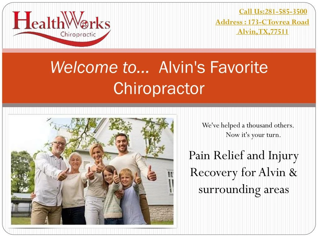 welcome to alvin s favorite chiropractor
