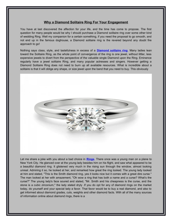 Best Solitaire Rings | Buy Diamond Solitaire Ring-caratpearl
