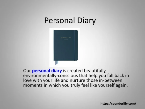 Personal Diary