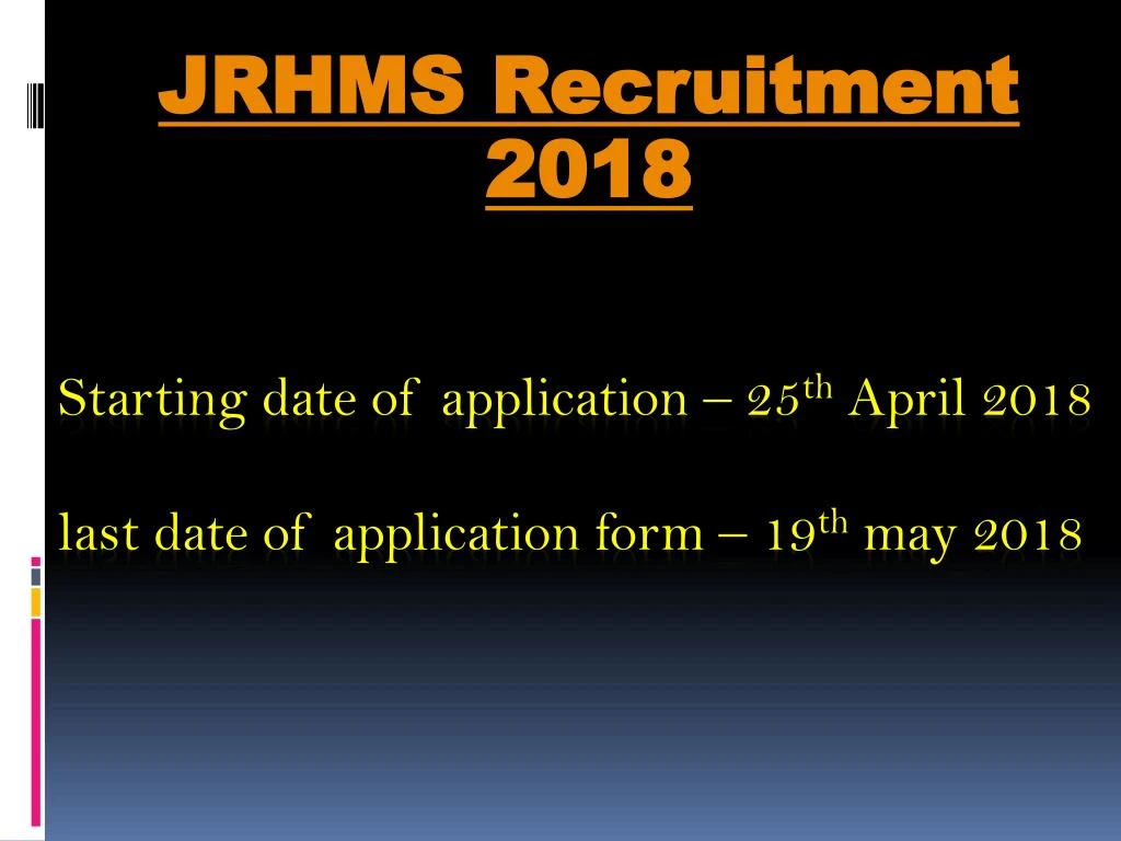 jrhms recruitment 2018