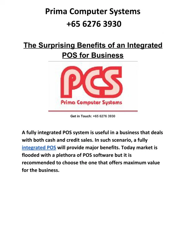 Integrated POS - A tool to make your business operation easy