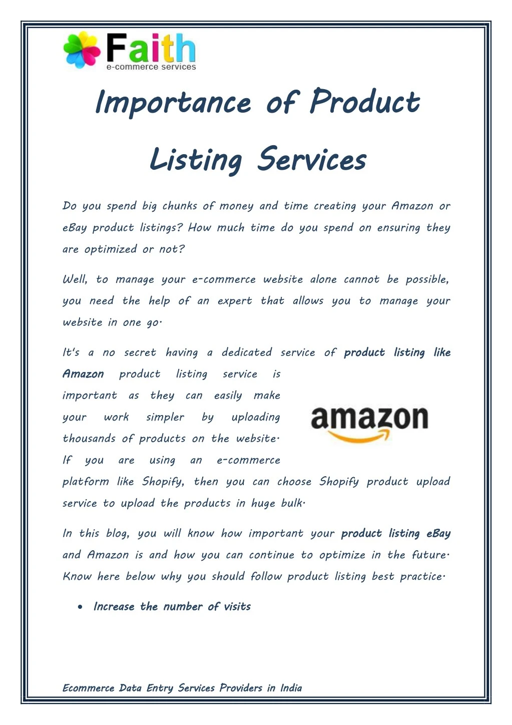 importance o of f product listing services
