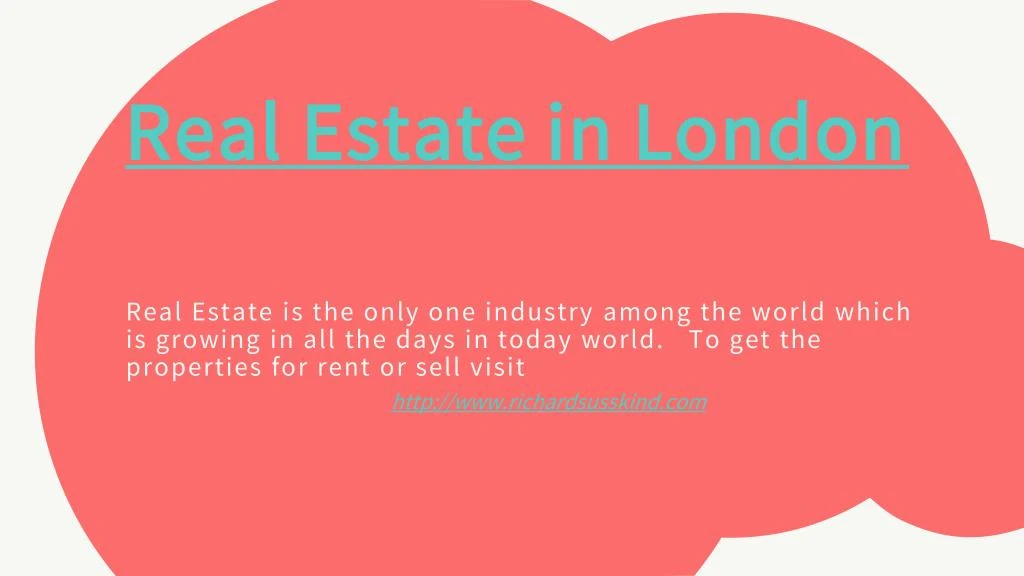real estate in london