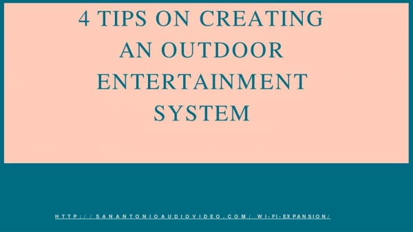 4 tips on creating an outdoor