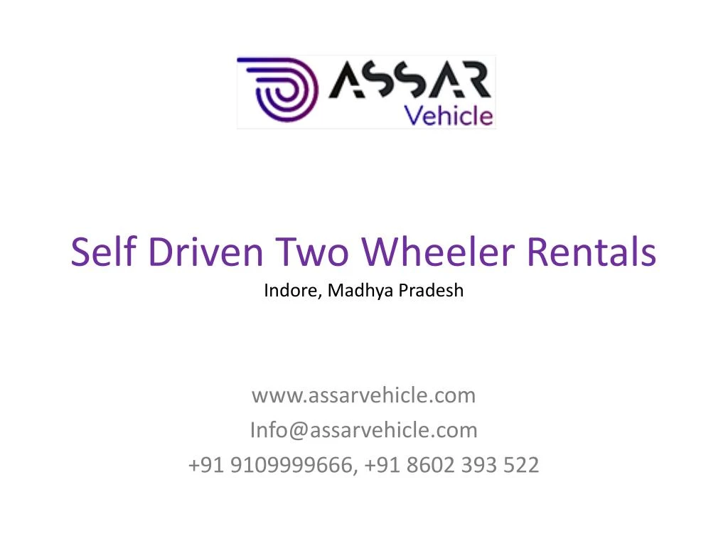 self driven two wheeler rentals indore m adhya pradesh