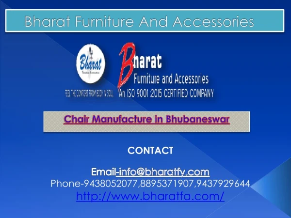 Chairs manufacturer in Bhubaneswar
