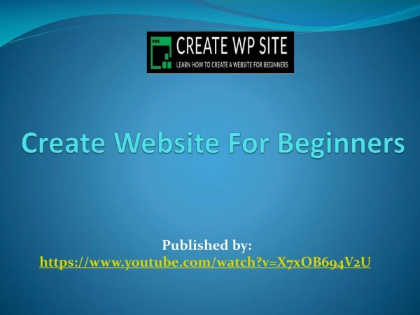 Create Website For Beginners