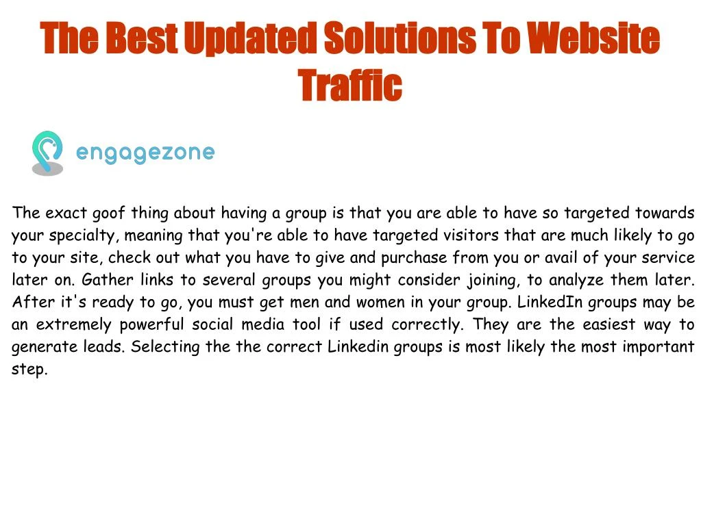 the best updated solutions to website traffic