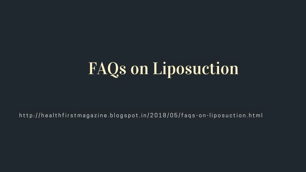 faqs on liposuction