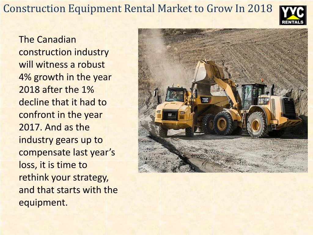 construction equipment rental market to grow
