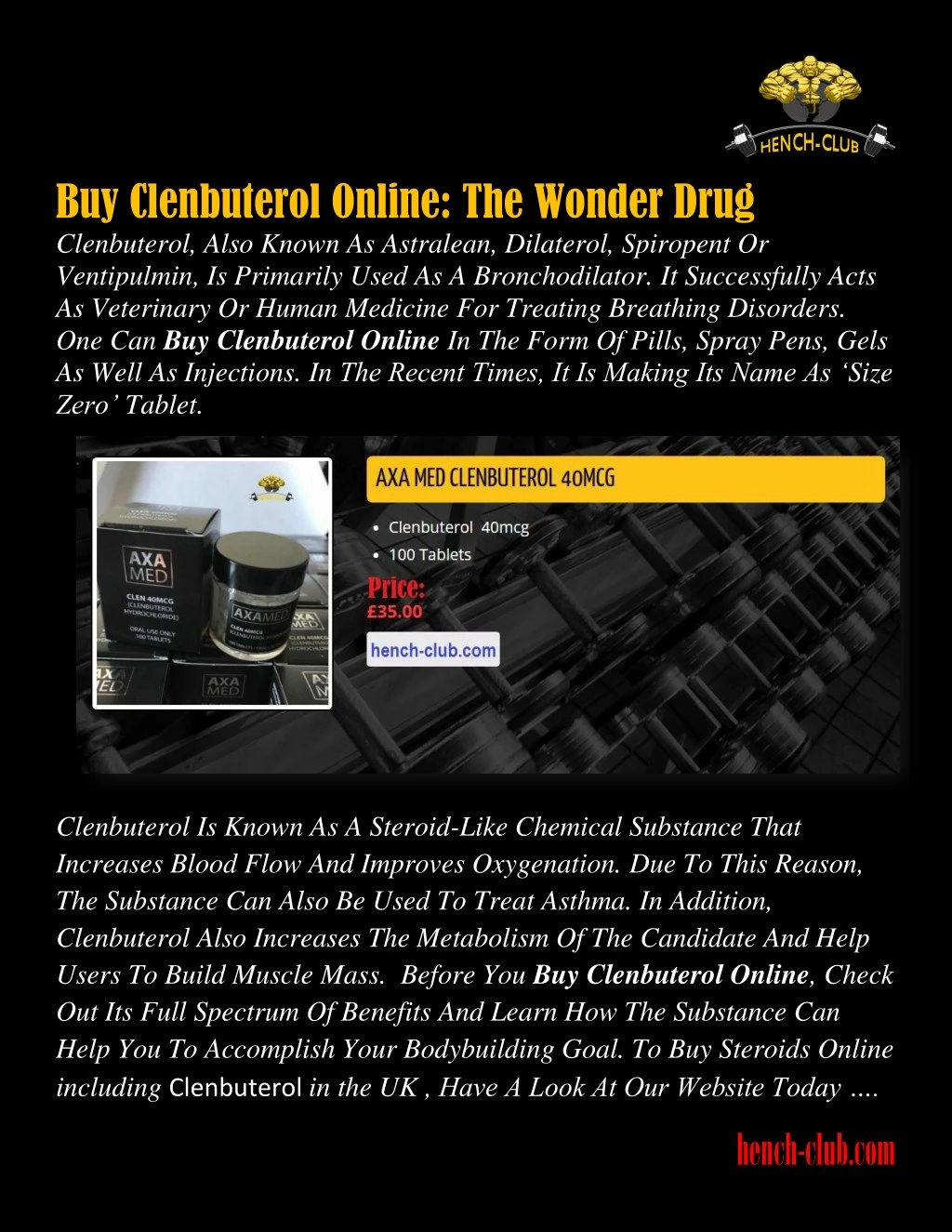 buy clenbuterol online the wonder drug