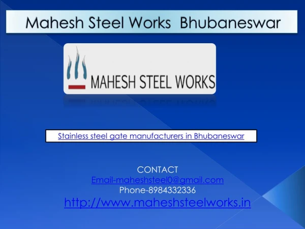 Stainless steel gate manufacturers in Bhubaneswar