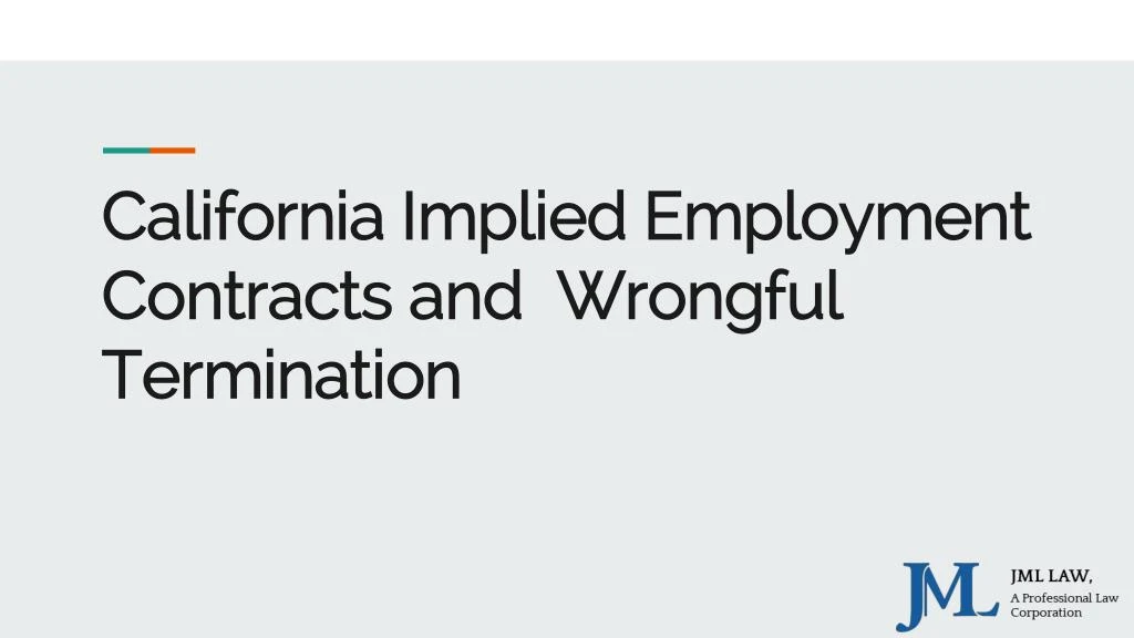california implied employment contracts and wrongful termination