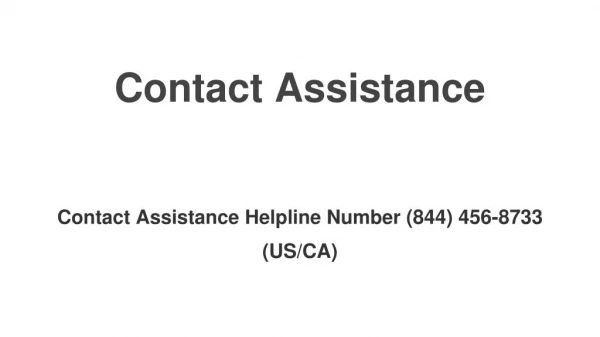 Contact Assistance