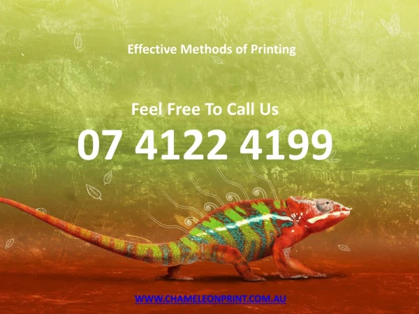 Effective Methods of Printing