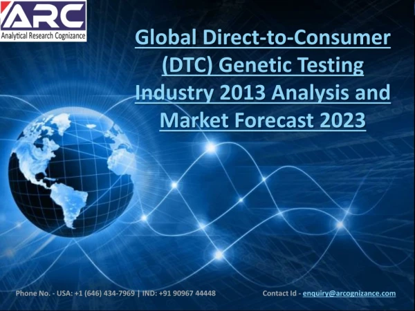 Direct-to-Consumer (DTC) Genetic Testing Market - Current Trends and Future Growth Opportunities