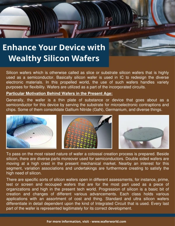 Enhance Your Device with Wealthy Silicon Wafers