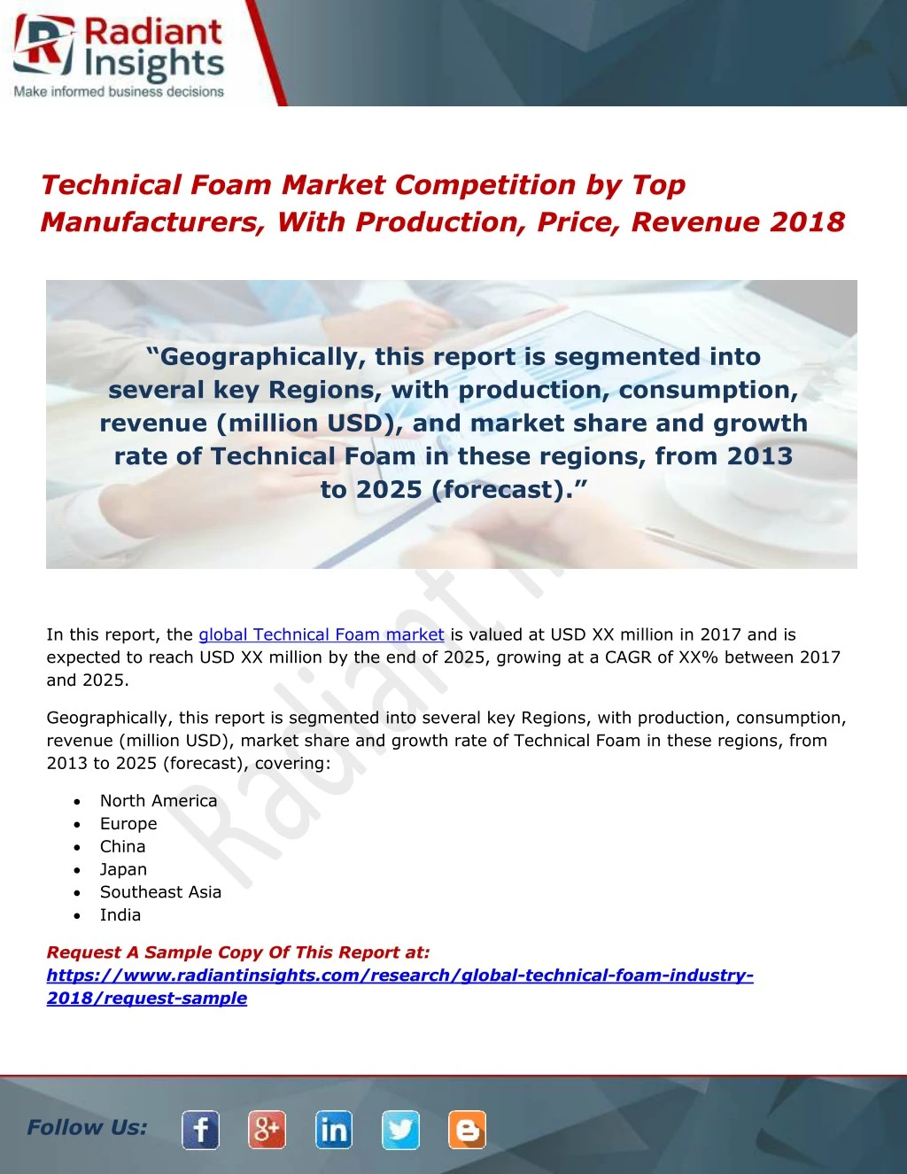 technical foam market competition