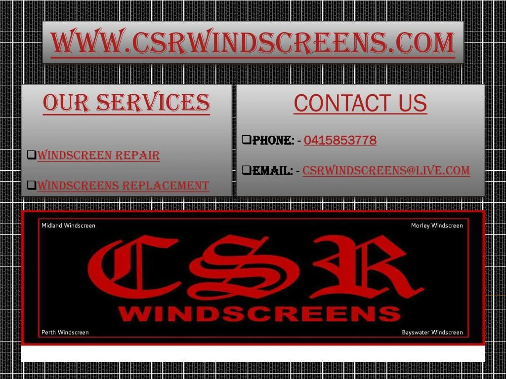 www csrwindscreens com